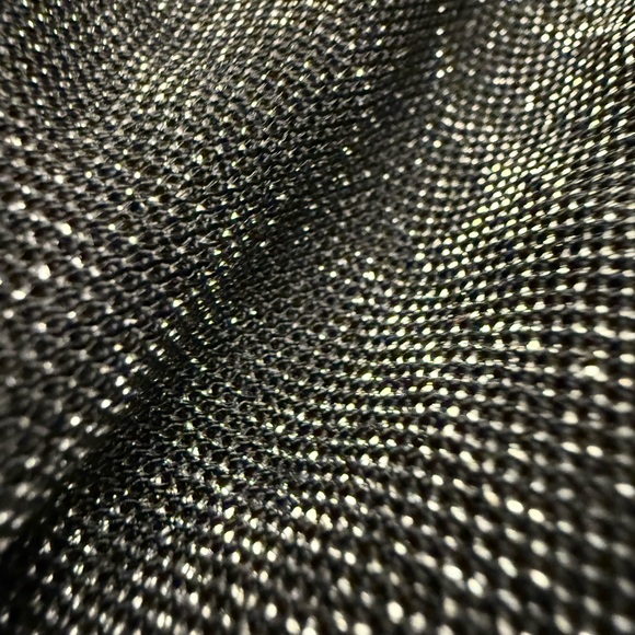 NWT Ramy Brook Pleated Athena Pants Black with Silver Metallic Knit Wide-Leg - Picture 6 of 8